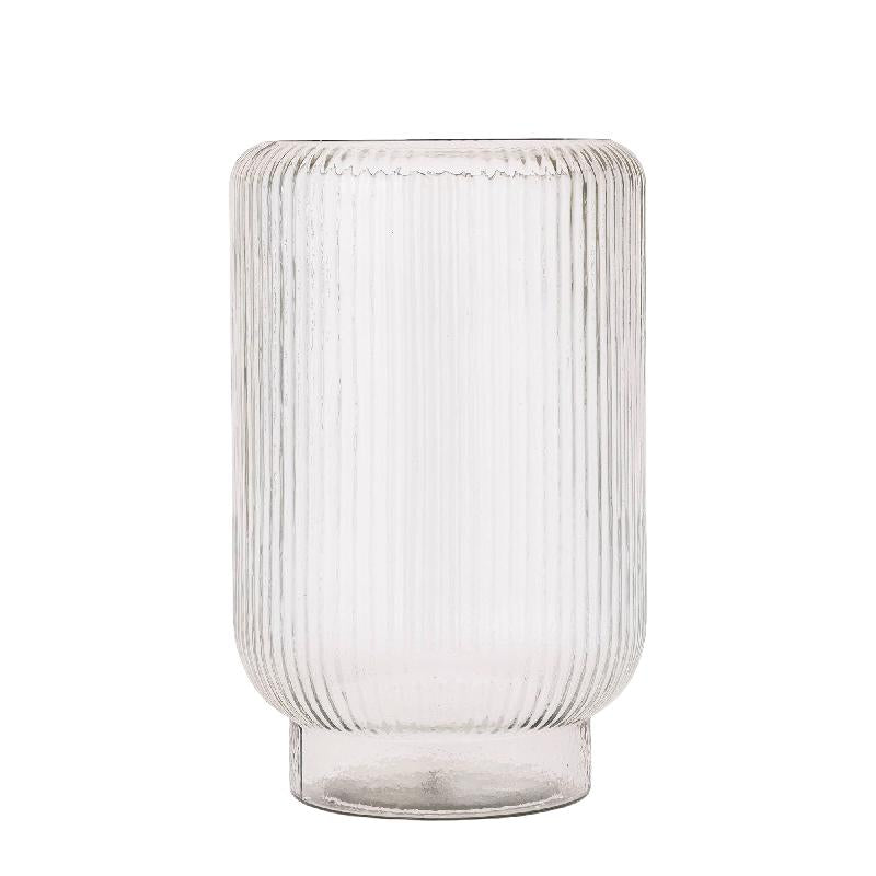 Shalea Helder Geribd Glas Windlicht Basis Rond L 33x20x20 cm