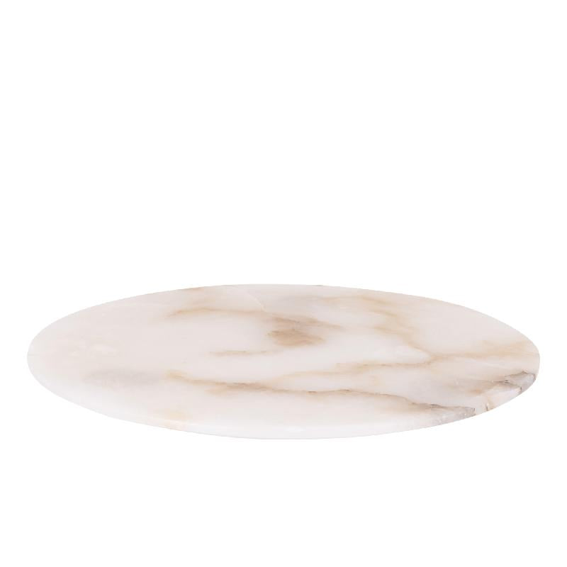Louva Natuurlijk Alabaster Rond Dienblad L 2x38x38 cm