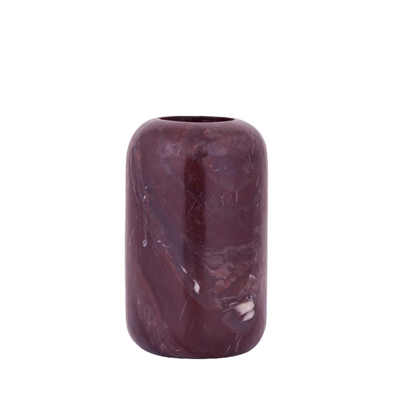 Eris Bordeaux Marmeren Kandelaar Set van 2 Stuks M 12.5x7.5x7.5 cm