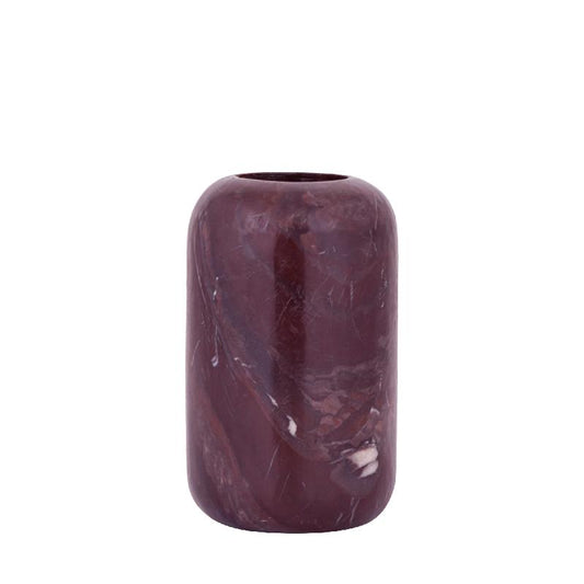 Eris Bordeaux Marmeren Kandelaar Set van 2 Stuks M 12.5x7.5x7.5 cm