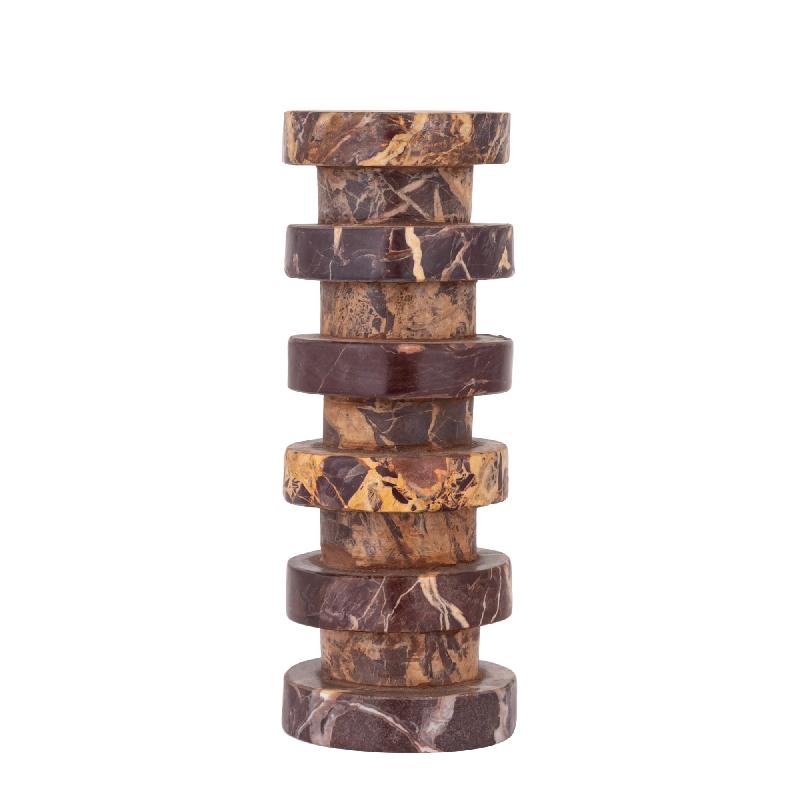 Eris Burgundy Marble Layer Kandelaar L – Set van 2 19x7.5x7.5 cm