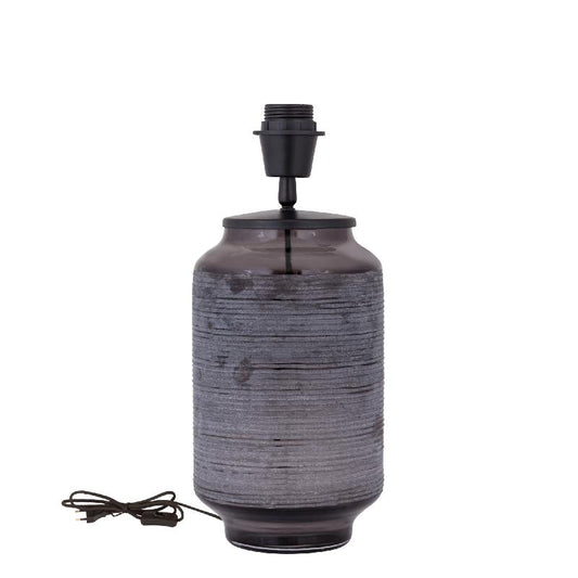 Mascen Donkergrijs Geslepen Glazen Tafellampvoet 36x16x16 cm
