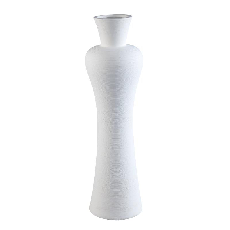 Marla Witte Keramische Vaas Rond Smalle Hals Set van 2 60x17.5x17.5 cm