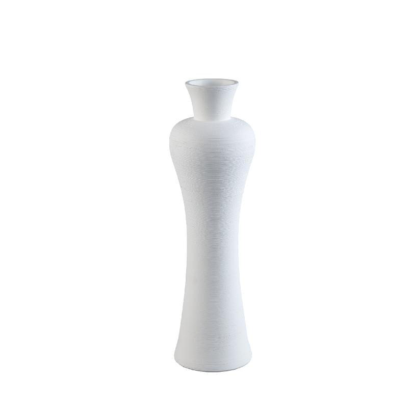 Marla Witte Keramische Vaas Rond Smalle Hals Set van 4 Stuks 44x14.5x14.5 cm