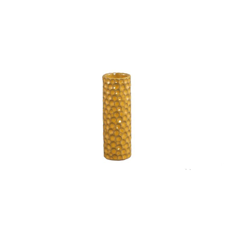 Mayron Gele Keramische Vaas Bubbels Patroon Set van 12 15x5x5 cm