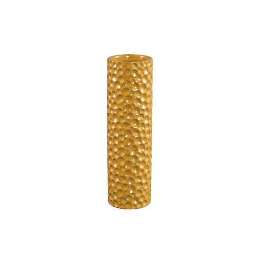 Mayron Gele Keramische Ronde Vaas Bubbelmotief L Set van 6 27.5x8x8 cm