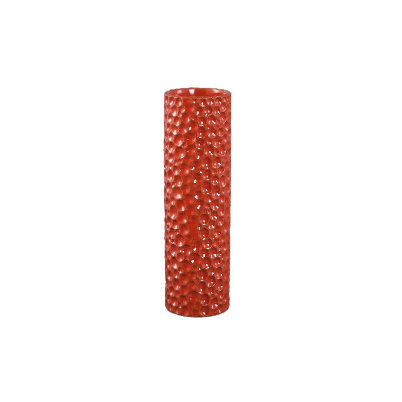 Mayron Oranje Keramische Ronde Vaas Bellenpatroon L Set van 6 27.5x8x8 cm