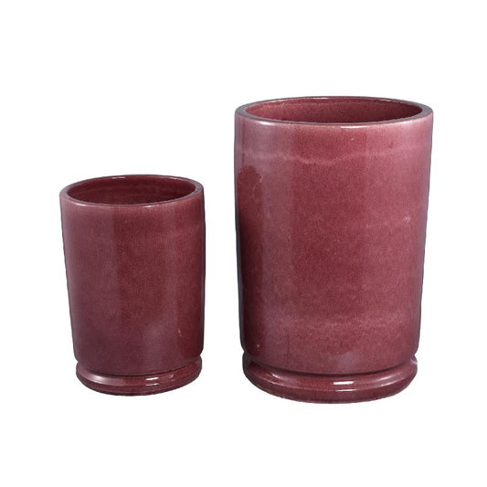 Madsen Bordeaux Keramische Cilinder Pot Set Van 2 High 65x45x45 cm