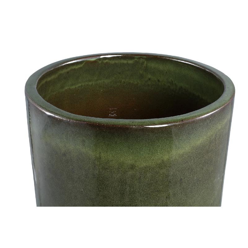 Madsen Donkergroen Keramische Cilinder Pot Set van 2 High 65x45x45 cm