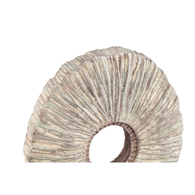 Kovi Beige Cement Ornament Met Ribbels Ovaal Set Van 4 33x26x6 cm