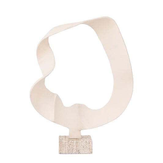 Vae Beige Gietaluminium Golf Travertijn Voet L 43x33x10 cm