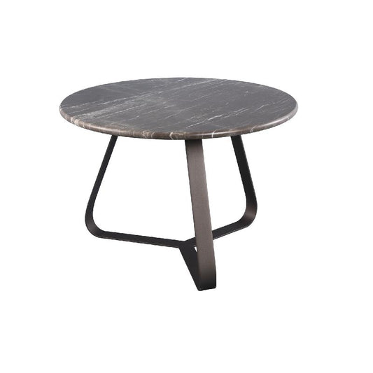 Kae Marmeren Koffietafel met Ijzeren Poten Rond S 41x59x59 cm