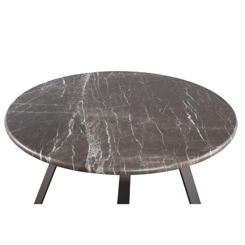 Kae Marmeren Koffietafel met Ijzeren Poten Rond S 41x59x59 cm