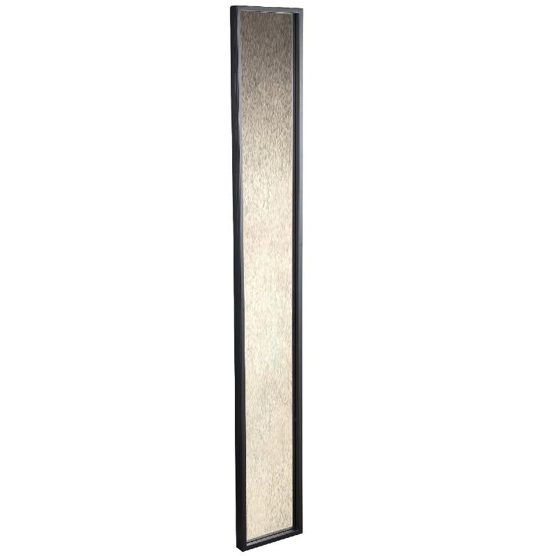 Gracy Zwarte Ijzeren Rechthoekige Spiegel Antraciet S 170x24x5 cm