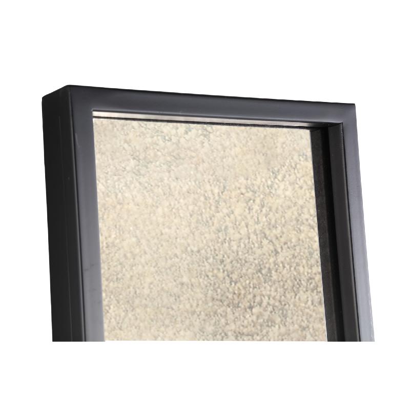 Gracy Zwarte Ijzeren Rechthoekige Spiegel Antraciet S 170x24x5 cm
