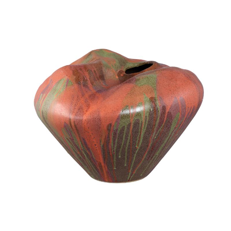 Dangelo Roodbruin Keramische Vaas Onregelmatig XL 32x44x43.5 cm