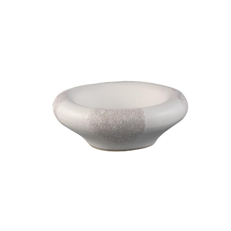 Dangelo Witte Keramische Schaal Rond M Set van 4 Stuks 9x23x23 cm