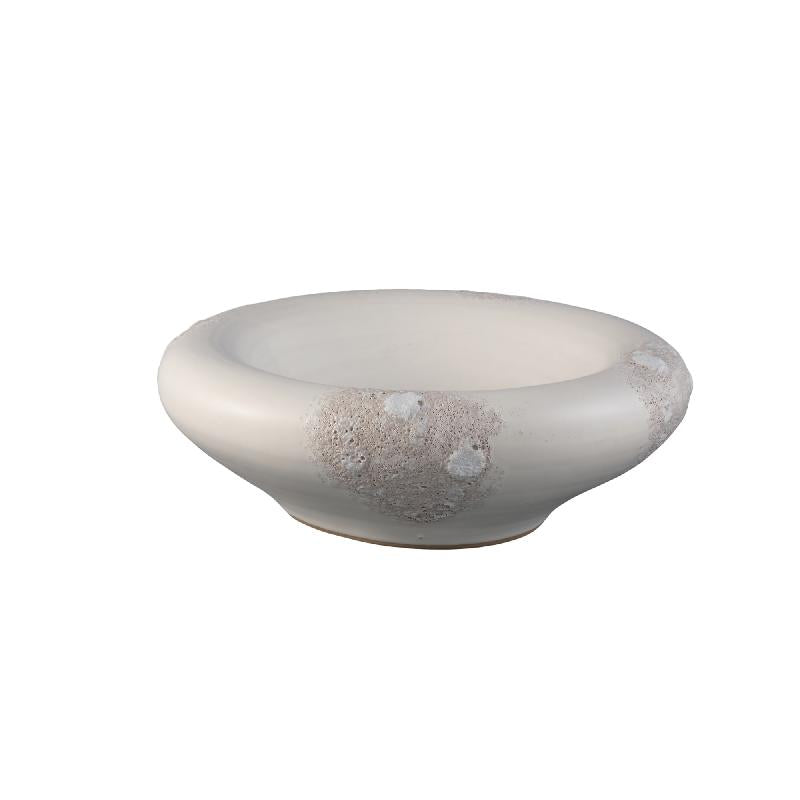 Dangelo Witte Keramische Schaal Rond Set van 2 10.5x30x30 cm