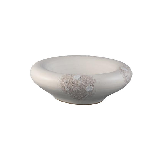 Dangelo Witte Keramische Schaal Rond Set van 2 10.5x30x30 cm