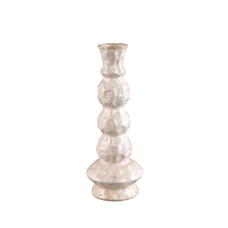 Kirsey Crème Keramische Vaas Onregelmatige Vorm Set van 2 36.5x14.5x14.5 cm