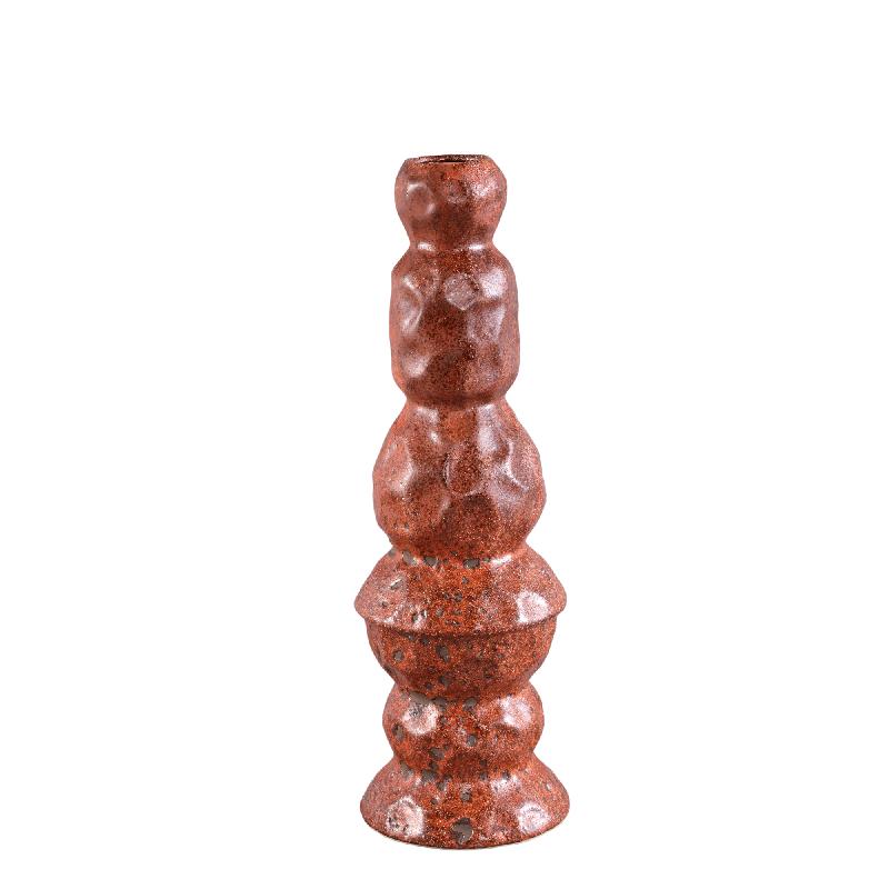 Kirsey Bordeaux Keramische Vaas Onregelmatige Vorm Set van 2 Stuks 45.5x14.5x14.5 cm