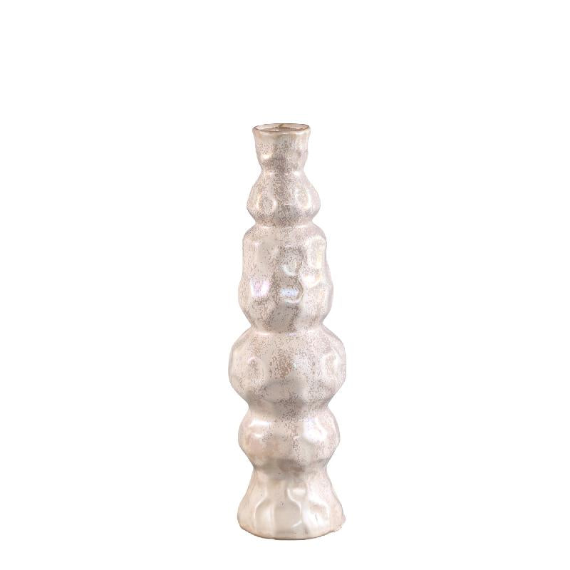 Kirsey Crème Keramische Vaas Onregelmatige Vorm Set van 2 42x12.5x12.5 cm