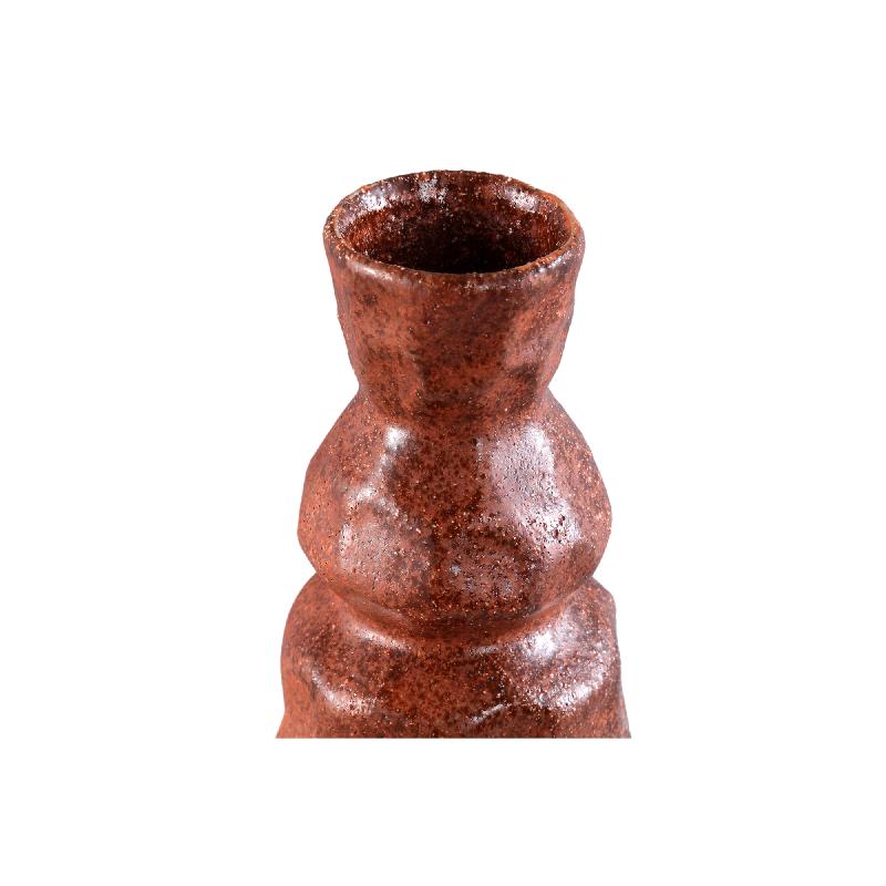 Kirsey Bordeaux Keramische Vaas Onregelmatige Vorm Set van 2 42x12.5x12.5 cm