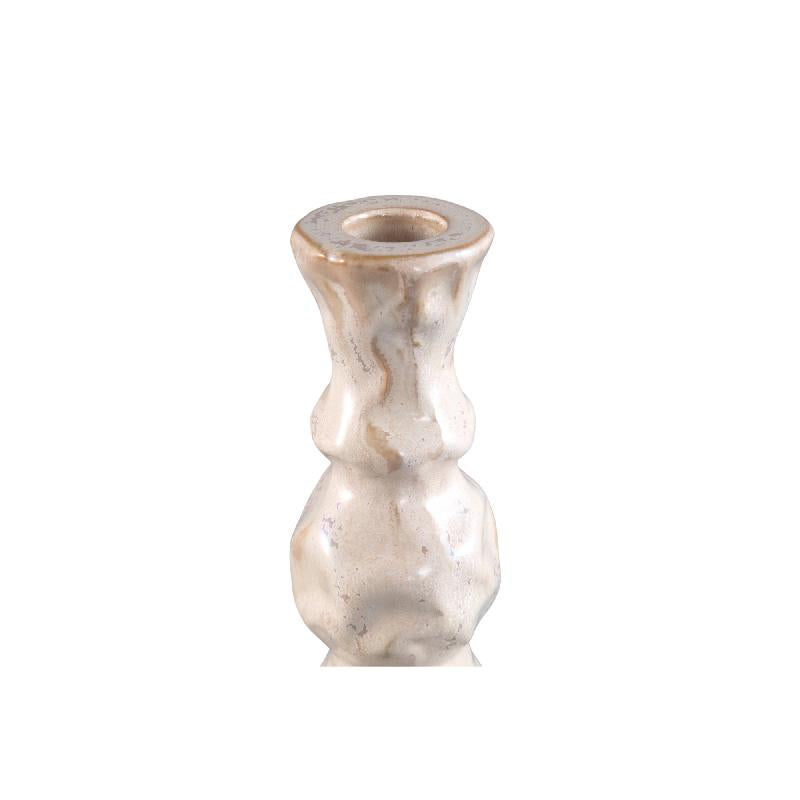 Kirsey Crème Keramische Kandelaar Onregelmatig Set van 4 28.5x9x9 cm