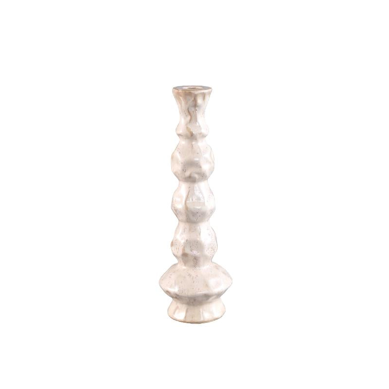 Kirsey Crème Keramische Kandelaar Onregelmatig Set van 4 28.5x9x9 cm