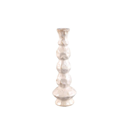 Kirsey Crème Keramische Kandelaar Onregelmatig Set van 4 28.5x9x9 cm