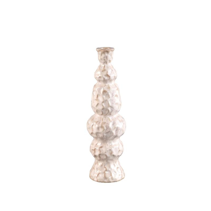 Kirsey Crème Keramische Kandelaar Onregelmatig B Set van 4 33x10x10 cm