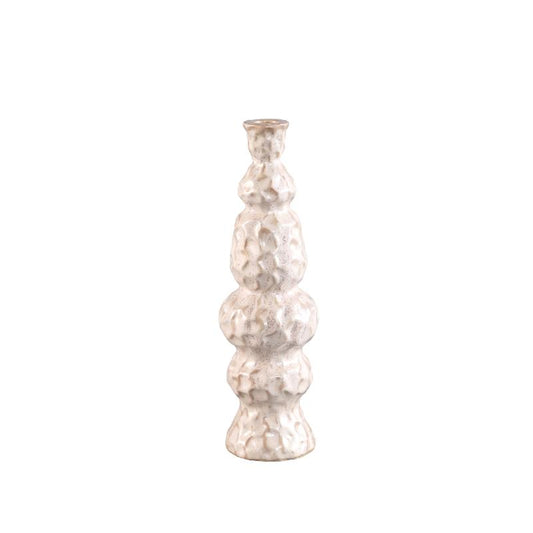 Kirsey Crème Keramische Kandelaar Onregelmatig B Set van 4 33x10x10 cm