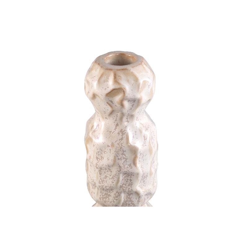 Kirsey Crème Keramische Kandelaar Onregelmatig C Set van 4 38x9x9 cm