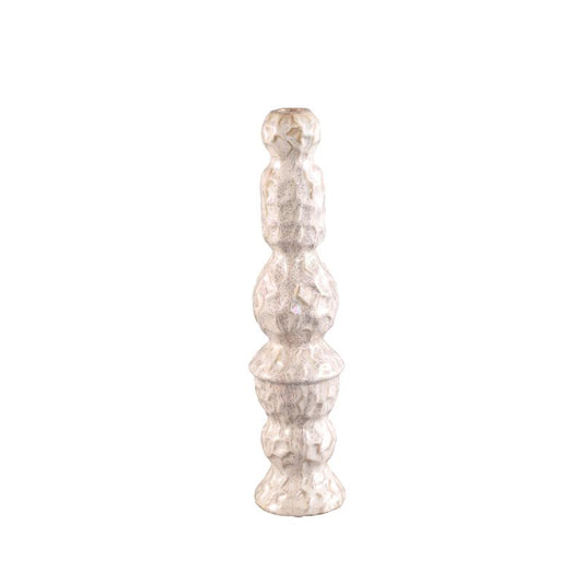 Kirsey Crème Keramische Kandelaar Onregelmatig C Set van 4 38x9x9 cm