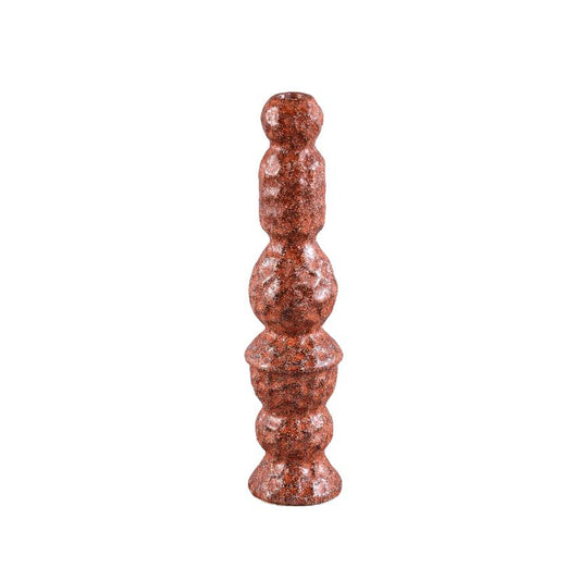 Kirsey Bordeaux Keramische Kandelaar Onregelmatig C Set van 4 38x9x9 cm