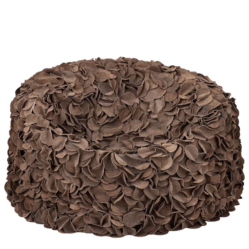 Nevo Bruine Suède Leren Zitzak Rond 60x100x100 cm