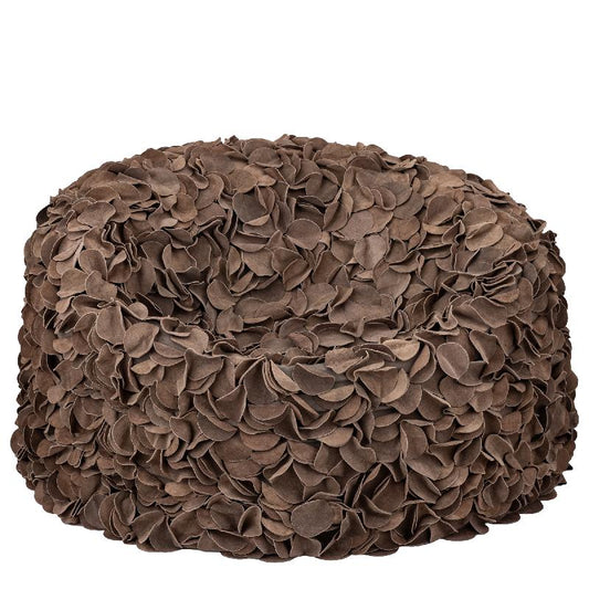 Nevo Bruine Suède Leren Zitzak Rond 60x100x100 cm