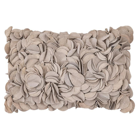 Nevo Crème Suède Leren Kussen Set van 2 40x60x10 cm