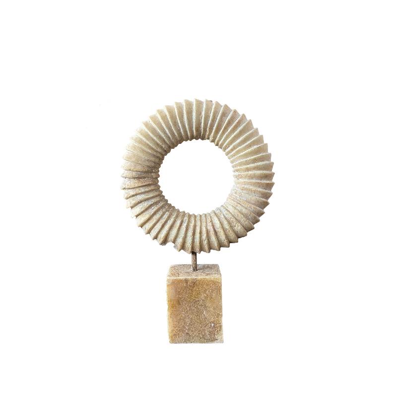 Alula Light Onyx Rond Geribbd Ornament Laag 45x30x30 cm