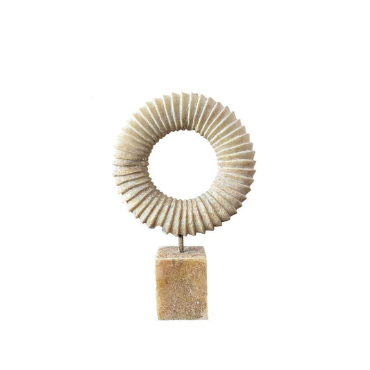Alula Light Onyx Rond Geribbd Ornament Laag 45x30x30 cm