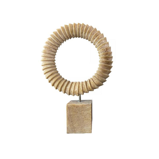Alula Donkergrijs Rond Geribd Ornament Hoog 60x40x40 cm