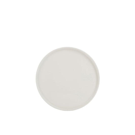 J-Line Dessert Rand bord - porselein - wit - 6x