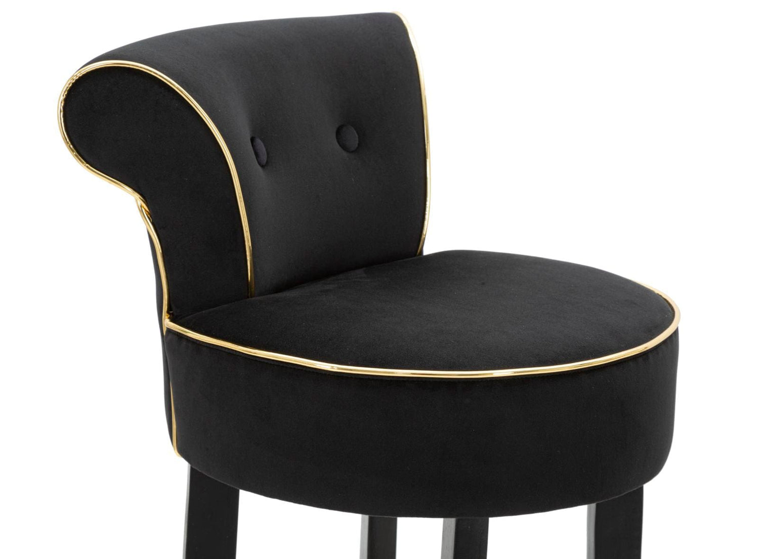 Mauro Ferretti BAR STOOL LUXY BLACK CM 46X48X96