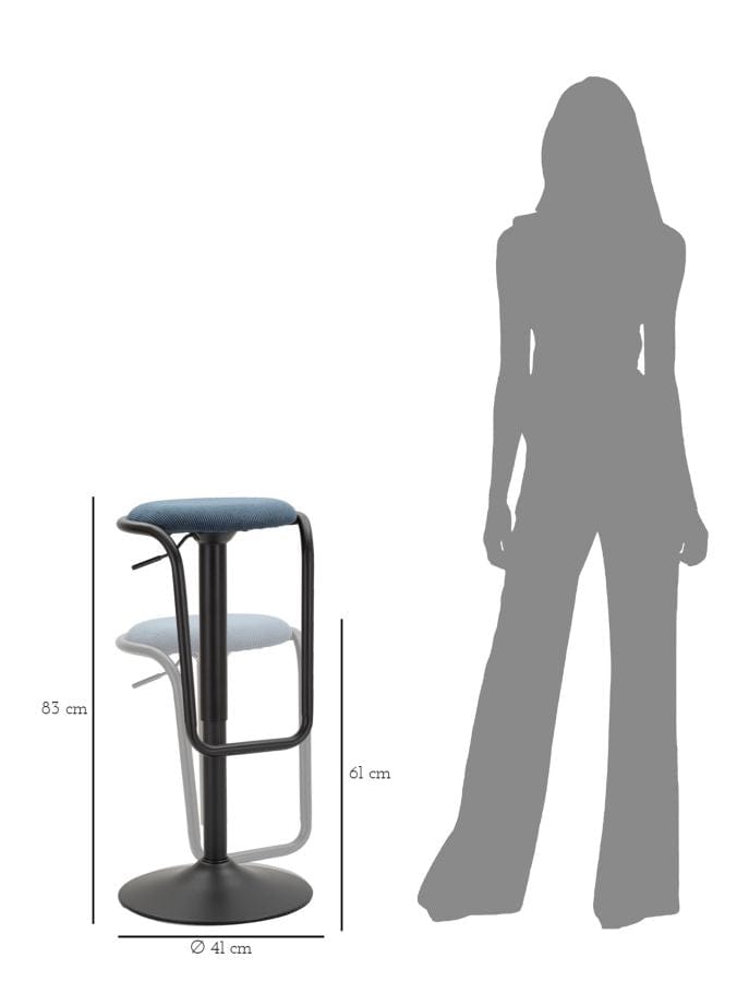 Mauro Ferretti BAR STOOL WITH LIFT DESTINY NAVY CM Ø 41X61-83