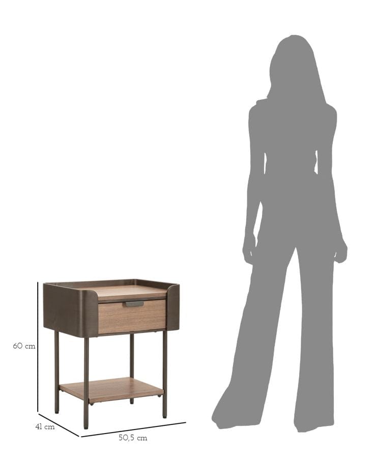 Mauro Ferretti BED SIDE TORONTO CM 50,5X41X60