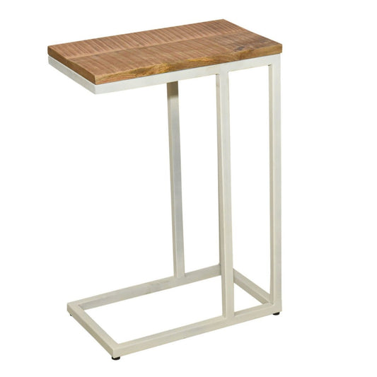 Voglrieder kreatives Wohnen Bijzettafel banktafel laptoptafel C-tafel 40x60x25 cm Liverpool metalen frame zwart of wit