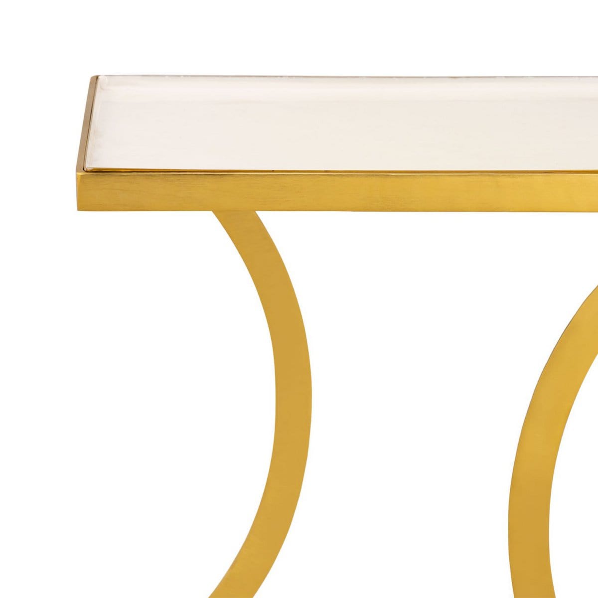 Voglrieder kreatives Wohnen Bijzettafel decoratieve tafel vierkant 40 H 45 cm lampentafel salontafel Eden tafel metaal goud en email