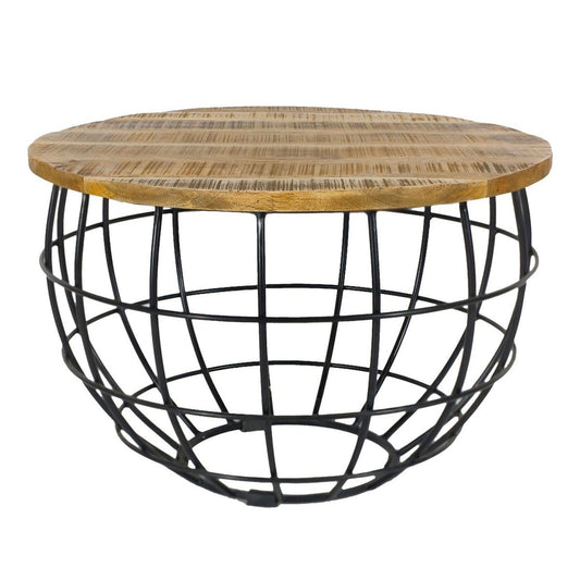 Voglrieder kreatives Wohnen Bijzettafel duurzame salontafel woonkamertafel rond Lexington ø 55 cm massief metalen frame