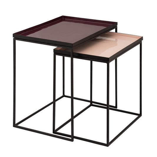 Voglrieder kreatives Wohnen Bijzettafel set van 2 45 H 45 cm decoratieve tafellamp tafel salontafel Kopenhagen tafel emaille