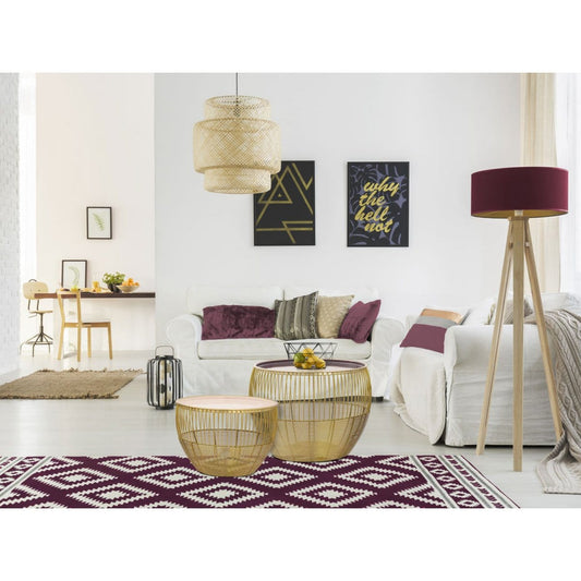 Voglrieder kreatives Wohnen Bijzettafel set van 2 ronde tafels ø 49/41 H 37/29 cm decoratieve salontafel Glamira salontafel goud